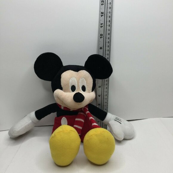 Disney Mickey Mouse 12" Plush Toy Red Scarf Stuffed Animal Stuffie - Picture 7 of 7